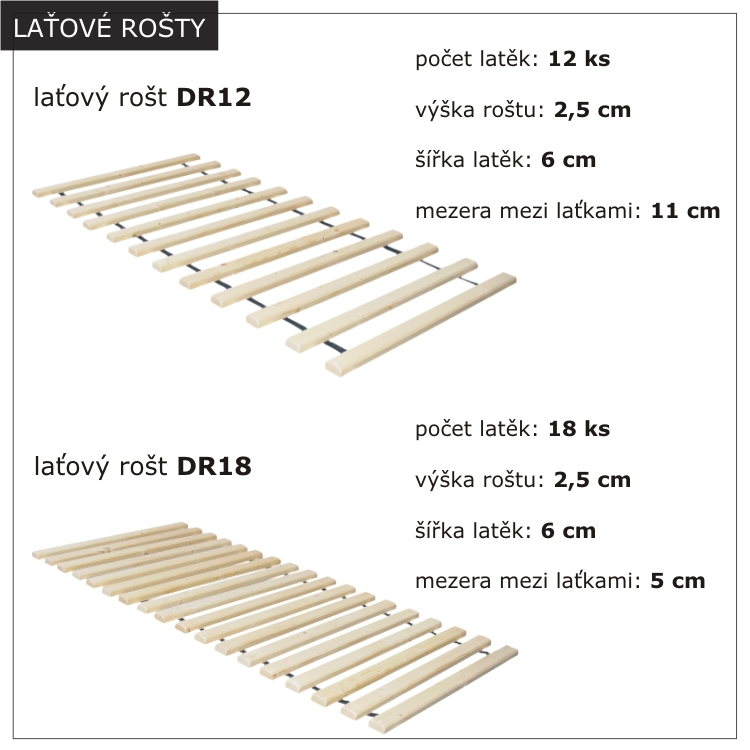 mořená bytelná postel z masivu RADKA 80x200