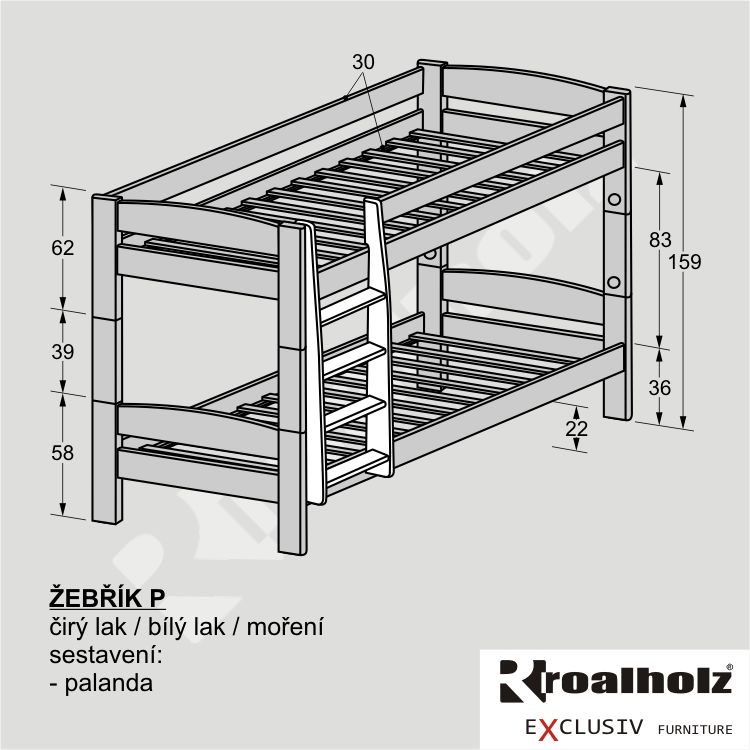 bílý ŽEBŘÍK P
