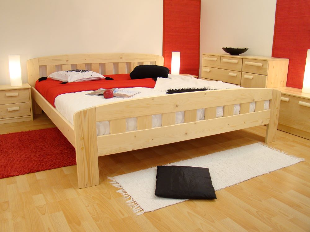 manželská postel do ložnice masiv DANIEL, dvoulůžko