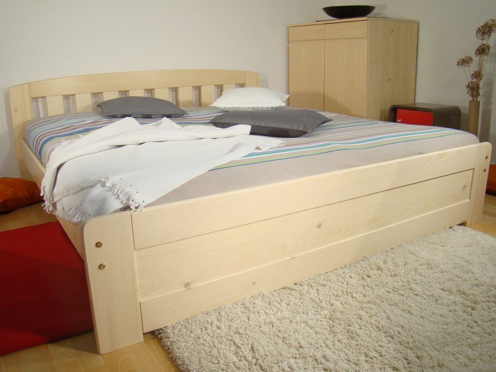 dřevěné dvoulůžko z masivu MICHAELA NR, dvojlůžko