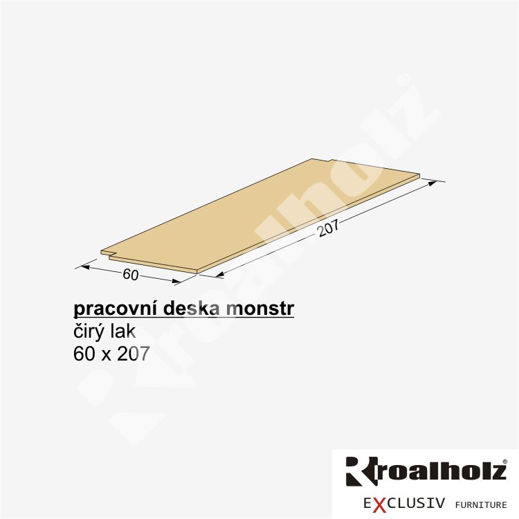 dřevěná PRACOVNÍ DESKA MONSTR masiv