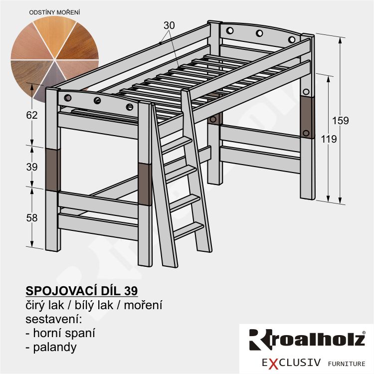 barevný SPOJOVACÍ DÍL 39