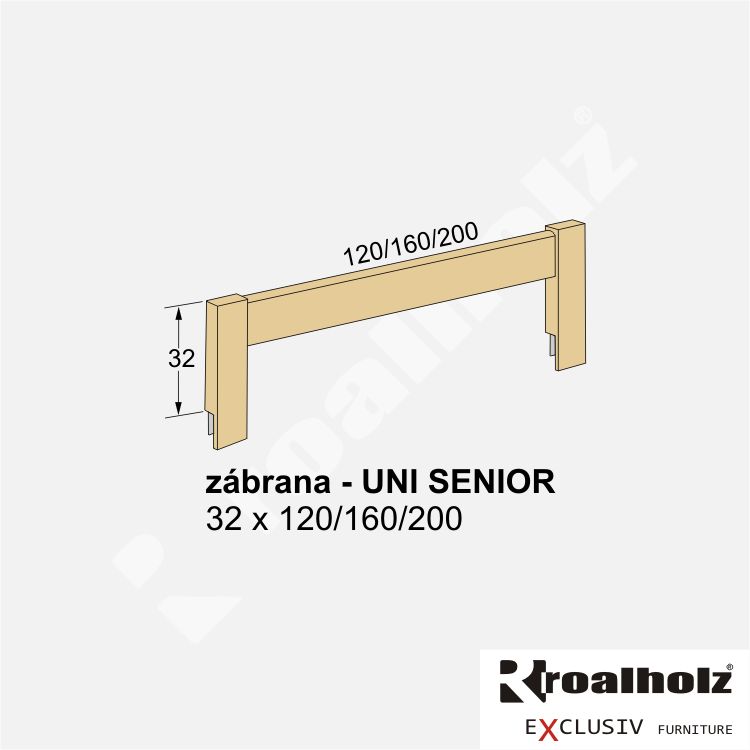 bezpečnostní zábrana UNI SENIOR proti pádu z postele
