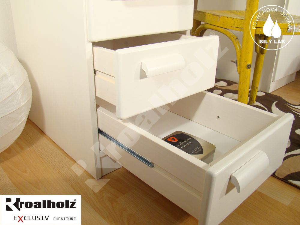 bílý psací stůl z masivu oboustranný AMOS 150 bílý