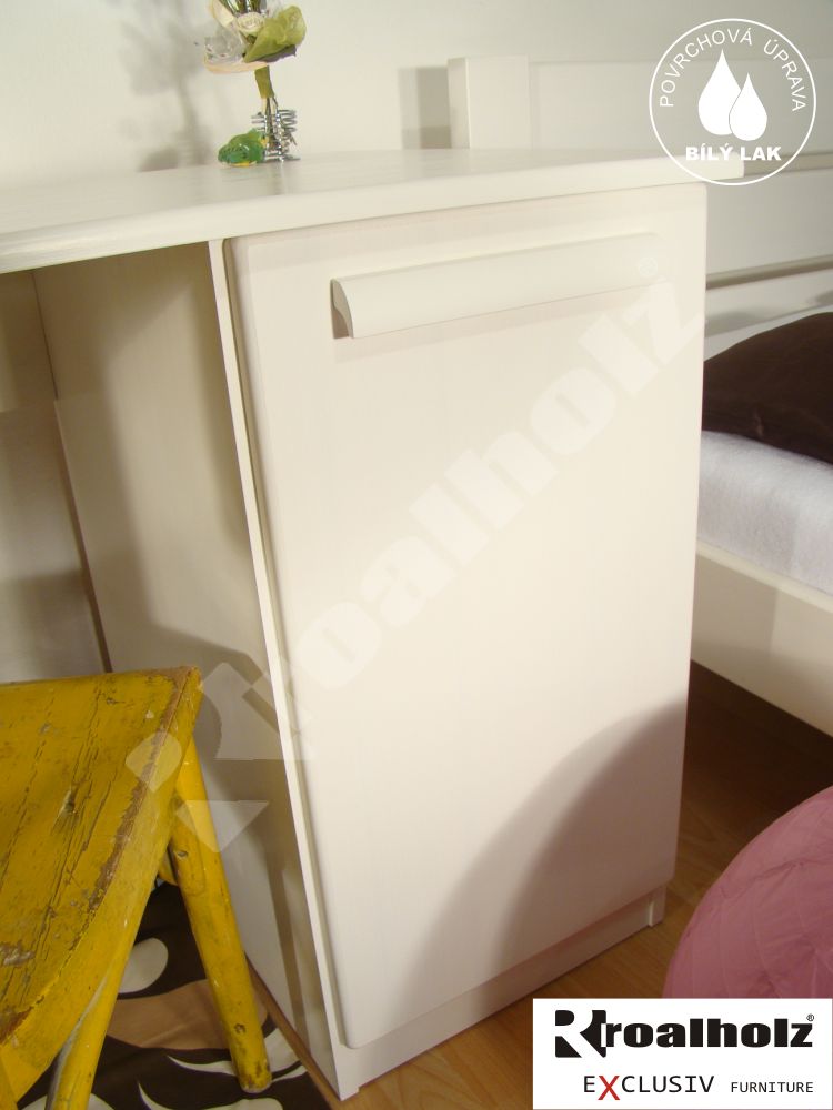 bílý psací stůl z masivu oboustranný AMOS 150 bílý