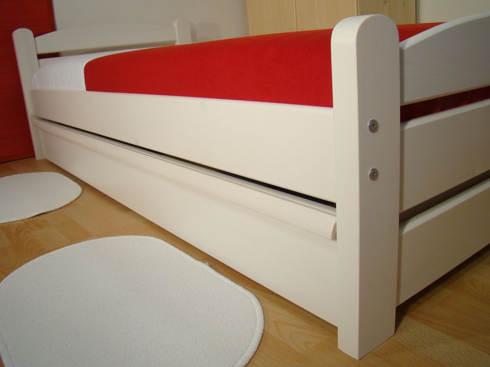 bílý úložný prostor pod postel z masivu DOREMI 1/1