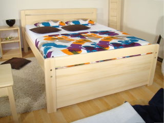vysoká manželská postel masiv DOLLY SENIOR 180x200