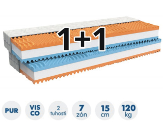 matrace z líné pěny akce 1+1 FANTASY 100x200 tuhost 4-3