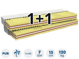 tvrdá matrace akce 1+1 HORTENZIE 160/180x200 tuhost 6