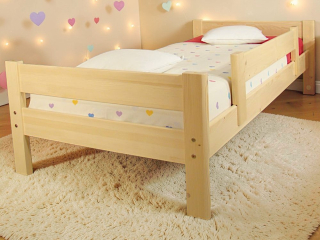 přírodní postel z masivu INGE B přírodní jednolůžko