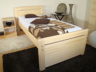 vysoká postel z masivu pro seniory MISSY SENIOR 100x200