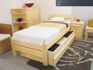 SLEVA - zvýšená postel NELA NR SENIOR 90x200 / Pepř 21