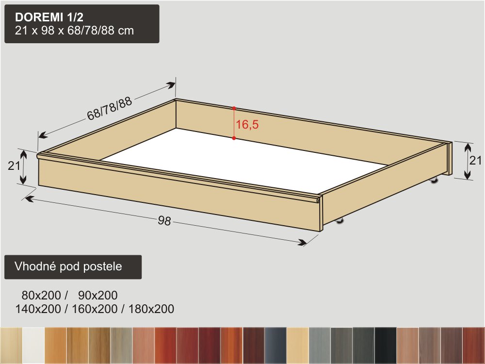 dřevěný úložný prostor z masivu DOREMI 1/2