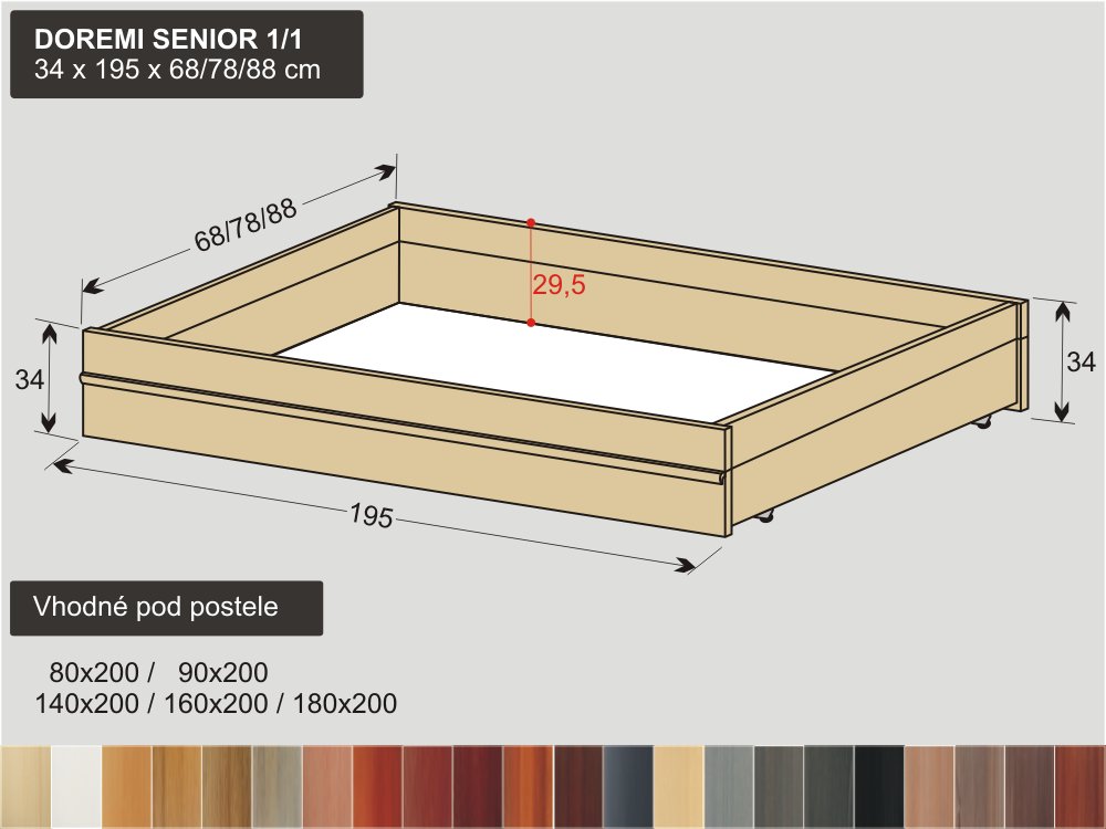 celý senior úložný prostor z masivu DOREMI SENIOR 1/1