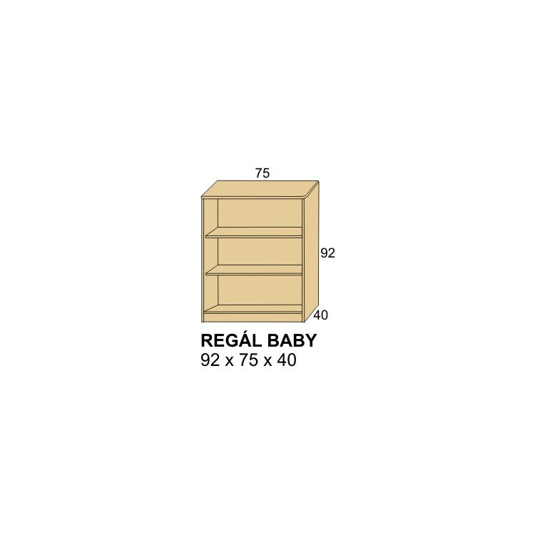 REGÁL BABY pod přebalovací pult z masivu