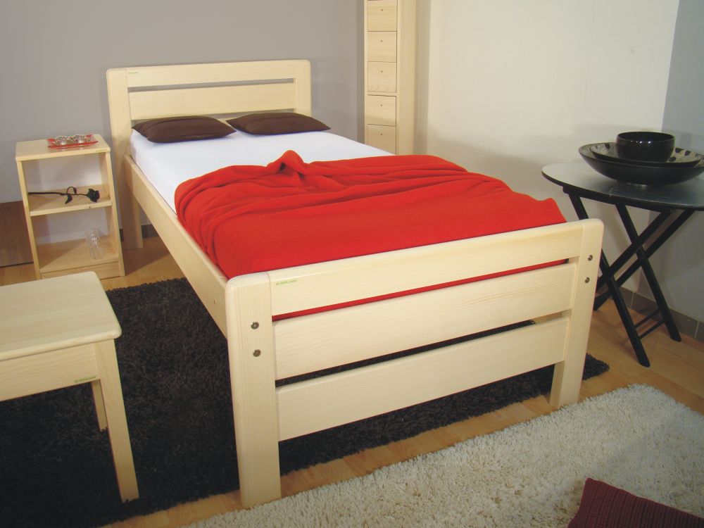 zvýšená postel z masivu pro seniory SALLY SENIOR 120x200