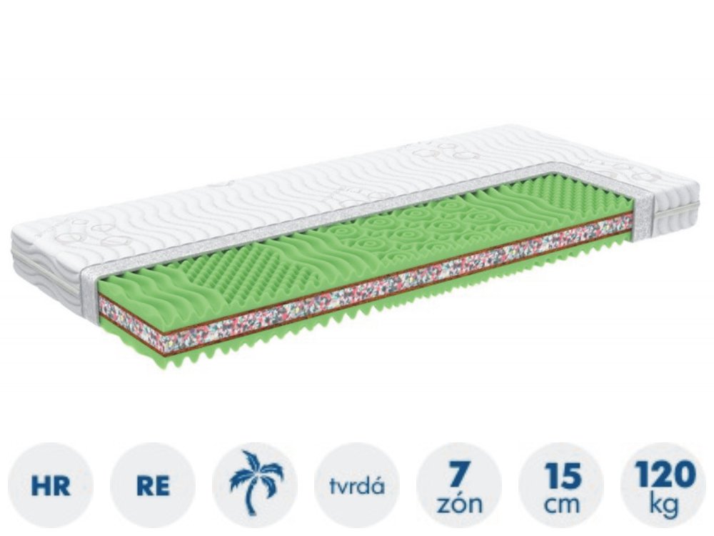matrace s kokosovým vláknem SENZA BIO 140x200 tuhost 5