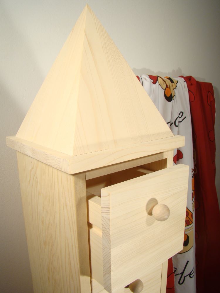 VÝPRODEJ - dřevěná design šuplíková VĚŽ